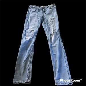 Hollister distressed high rise super skinny jeans